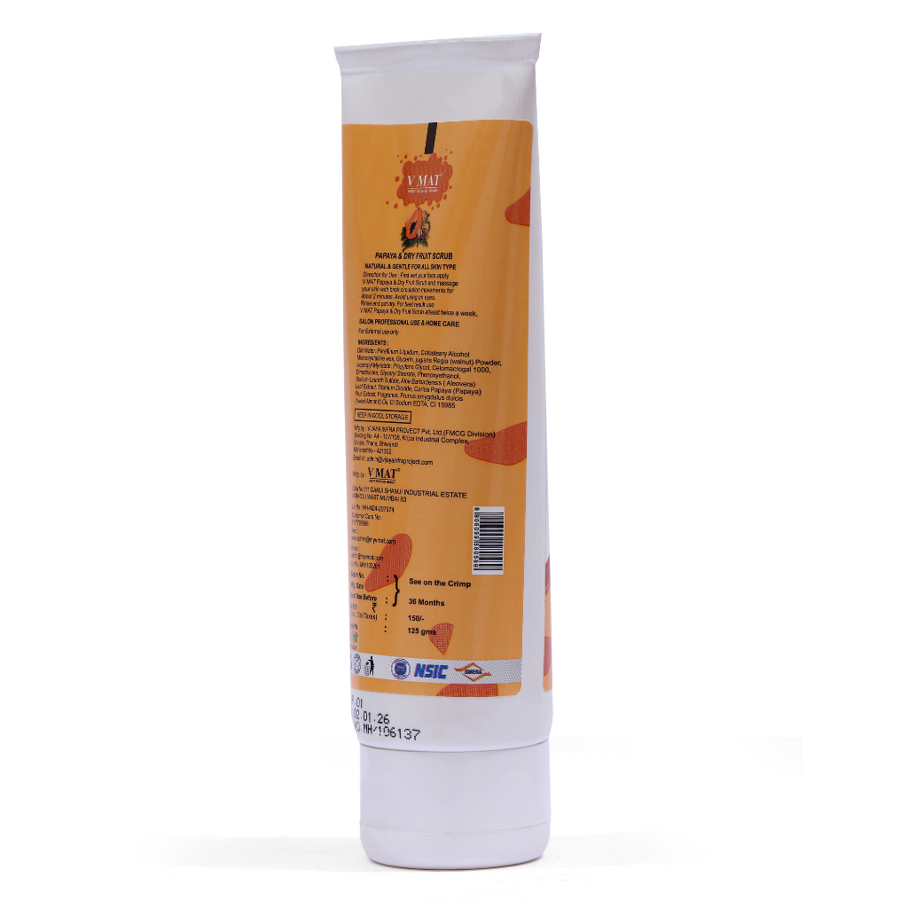 VMAT Papaya & Dry Fruit Scrub for Body and Face